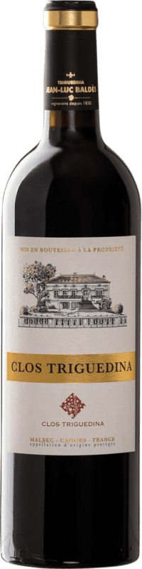 35,95 € 免费送货 | 红酒 Jean Luc Baldès Clos Triguedina A.O.C. Cahors Occitania 法国 Merlot, Malbec, Tannat 瓶子 75 cl