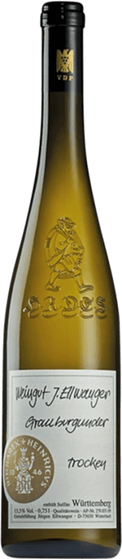 46,95 € Envio grátis | Vinho branco Jürgen Ellwanger Hades Seco I.G. Baden Baden-Württemberg Alemanha Pinot Cinza Garrafa 75 cl