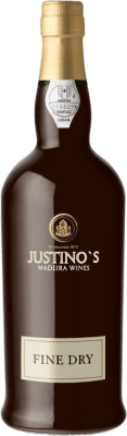 17,95 € Envío gratis | Vino generoso Justino's Madeira Fine Dry Seco I.G. Madeira Madeira Portugal Tinta Negra 3 Años Botella 75 cl
