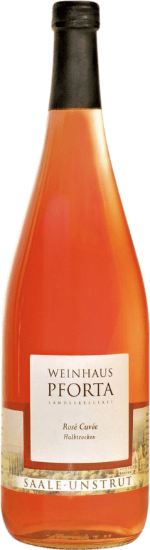 16,95 € Envío gratis | Vino rosado Kloster Pforta Cuvée Rosé Semi-Seco Semi-Dulce Saale Unstrut Alemania Pinot Negro, Portugieser, Dornfelder Botella 1 L