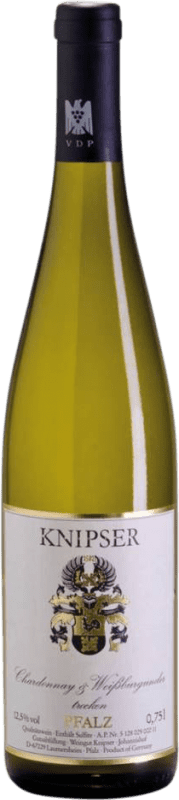 15,95 € Envio grátis | Vinho branco Knipser Chardonnay & Weissburgunder Seco Q.b.A. Pfälz Pfälz Alemanha Nebbiolo, Chardonnay Garrafa 75 cl