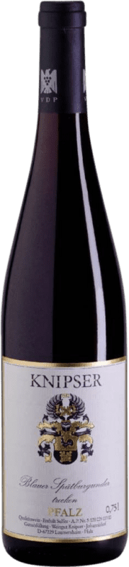 21,95 € Envio grátis | Vinho tinto Knipser Blauer Seco Q.b.A. Pfälz Pfälz Alemanha Pinot Preto Garrafa 75 cl