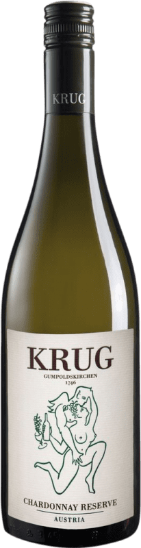 26,95 € Spedizione Gratuita | Vino Bianco Krug Riserva D.A.C. Thermenregion Austria Chardonnay 75 cl