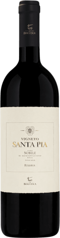 59,95 € Free Shipping | Red wine La Braccesca Santa Pia Reserve D.O.C.G. Vino Nobile di Montepulciano Italy Prugnolo Gentile Bottle 75 cl