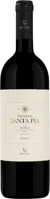 69,95 € Kostenloser Versand | Rotwein La Braccesca Santa Pia Reserve — Gereift D.O.C.G. Vino Nobile di Montepulciano Italien Prugnolo Gentile Flasche 75 cl