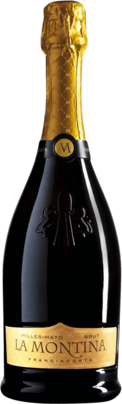 53,95 € Бесплатная доставка | Белое игристое вино La Montina Brut — брют Millesimato D.O.C.G. Franciacorta Ломбардии Италия Nebbiolo — Неббиоло, Chardonnay — Шардоне 75 cl