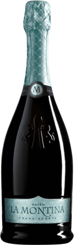 35,95 € Spedizione Gratuita | Spumante bianco La Montina Saten Brut D.O.C.G. Franciacorta lombardia Italia Chardonnay Bottiglia 75 cl