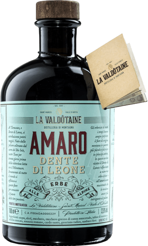 31,95 € Envio grátis | Amaretto La Valdôtaine Amaro Dente di Leone Itália Garrafa 1 L