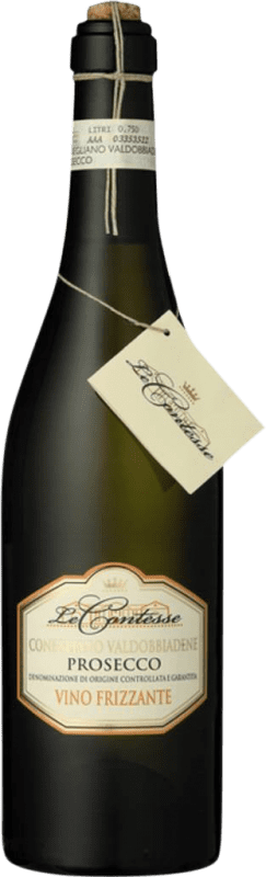 12,95 € Envoi gratuit | Blanc mousseux Le Contesse Frizzante D.O.C.G. Prosecco di Conegliano-Valdobbiadene Venecia Italie Glera Bouteille 75 cl