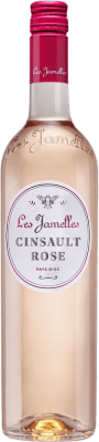 7,95 € Бесплатная доставка | Розовое вино Les Jamelles Rosé I.G.P. Vin de Pays d'Oc Франция Cinsault бутылка 75 cl