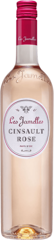 7,95 € 免费送货 | 玫瑰酒 Les Jamelles Rosé I.G.P. Vin de Pays d'Oc 法国 Cinsault 瓶子 75 cl