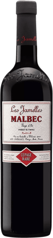 14,95 € Free Shipping | Red wine Les Jamelles Cépage Rare I.G.P. Vin de Pays d'Oc Bordeaux France Malbec Bottle 75 cl