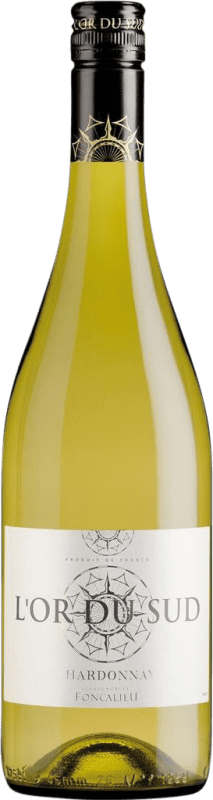 7,95 € Envío gratis | Vino Blanco Les Vignobles Foncalieu I.G.P. Vin de Pays d'Oc Burdeos Francia Chardonnay 75 cl