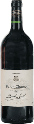 10,95 € Envío gratis | Vino tinto Les Vins de Saint Saturnin Baron Charcot Rouge I.G.P. Vin de Pays de l'Hérault Francia Syrah, Garnacha, Cariñena Botella 1 L