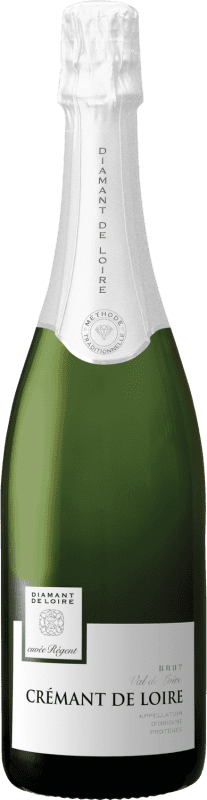 19,95 € Envío gratis | Espumoso blanco Loire Proprietés Diamant Brut Reserva A.O.C. Crémant de Loire Loire Francia Chardonnay, Chenin Blanco Botella 75 cl