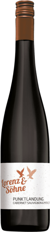 10,95 € Envio grátis | Vinho tinto Lorenz & Söhne Merlot Cabernet Sauvignon Punktlandung Seco Q.b.A. Nahe Nahe Alemanha Merlot, Cabernet Sauvignon Garrafa 75 cl