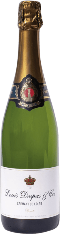 19,95 € Бесплатная доставка | Белое игристое Louis Despas A.O.C. Crémant de Loire Луара Франция Chardonnay, Chenin White бутылка 75 cl