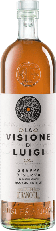 39,95 € Envío gratis | Grappa Luigi Francoli La Visione Reserva Italia Botella 70 cl