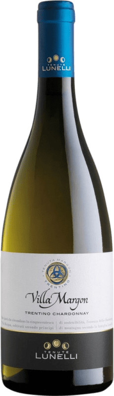 36,95 € Бесплатная доставка | Белое вино Lunelli Villa Margon Высший D.O.C. Trentino Трентино Италия Chardonnay — Шардоне Бутылка 75 cl