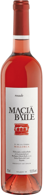 10,95 € Free Shipping | Rosé wine Macià Batle Rosado I.G.P. Vi de la Terra de Mallorca Balearic Islands Spain Syrah, Cabernet Sauvignon, Callet, Mantonegro Bottle 75 cl