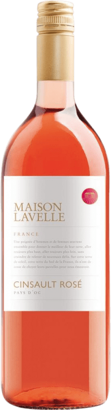 9,95 € 免费送货 | 玫瑰酒 Maison Lavelle Rosé I.G.P. Vin de Pays d'Oc 朗格多克 - 鲁西荣 法国 Cinsault 瓶子 1 L