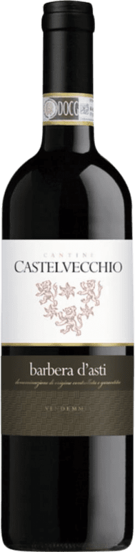 6,95 € 免费送货 | 红酒 Re Manfredi Barrique Castelvecchio D.O.C. Barbera d'Asti 皮埃蒙特 意大利 Barbera 瓶子 75 cl