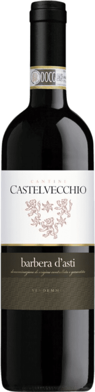 10,95 € Spedizione Gratuita | Vino rosso Re Manfredi Barrique Castelvecchio D.O.C. Barbera d'Asti Piemonte Italia Barbera Bottiglia 75 cl