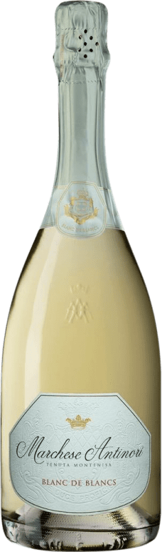 44,95 € 免费送货 | 白起泡酒 Marchesi Antinori Brut — 起泡酒 干型 Blanc de Blancs D.O.C.G. Franciacorta 伦巴第 意大利 Nebbiolo — 内比奥罗, Chardonnay — 莎当妮 瓶装 75 cl