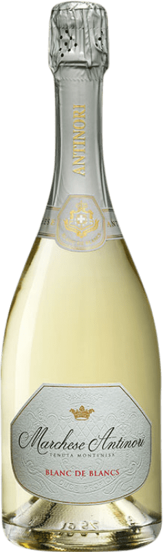 46,95 € Free Shipping | White Sparkling Wine Marchesi Antinori Brut Blanc de Blancs D.O.C.G. Franciacorta Lombardia Italy Nebbiolo, Chardonnay 75 cl
