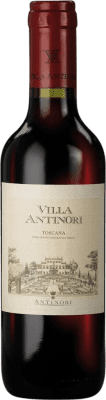 12,95 € 免费送货 | 红葡萄酒 Marchesi Antinori I.G.T. Toscana 托斯卡纳 意大利 Merlot — 梅洛, Syrah — 西拉, Cabernet Sauvignon — 赤霞珠, Sangiovese — 桑娇维塞 半瓶装 37 cl