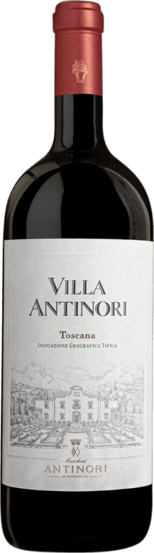 62,95 € Kostenloser Versand | Rotwein Marchesi Antinori Rosso I.G.T. Toscana Toskana Italien Merlot, Syrah, Cabernet Sauvignon, Sangiovese Magnum-Flasche 1,5 L