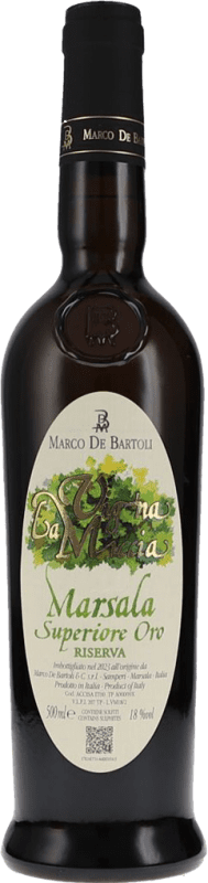 49,95 € Envio grátis | Vinho branco Marco de Bartoli Superiore Oro Reserva D.O.C. Marsala Sicília Itália Grillo Garrafa Medium 50 cl