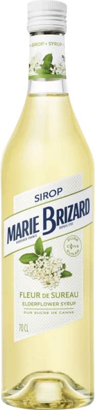9,95 € Spedizione Gratuita | Schnapp Marie Brizard Elderflower Syrup Francia Bottiglia 70 cl Senza Alcol