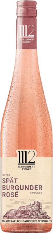 12,95 € Spedizione Gratuita | Vino Rosato Markgraf von Baden Elfhundertzwölf 1112 Rosé — Rosato I.G. Baden Baden Germania Pinot Nero 75 cl