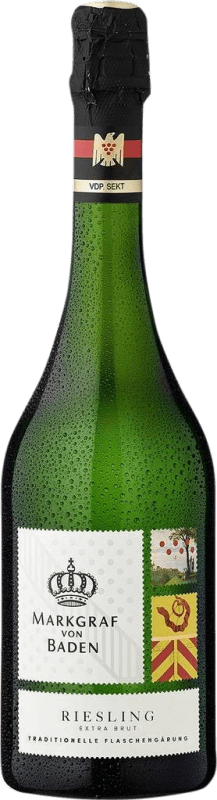 25,95 € Envio grátis | Espumante Branco Markgraf von Baden Extra Brut — Extra Bruto I.G. Baden Baden Alemanha Riesling Garrafa 75 cl