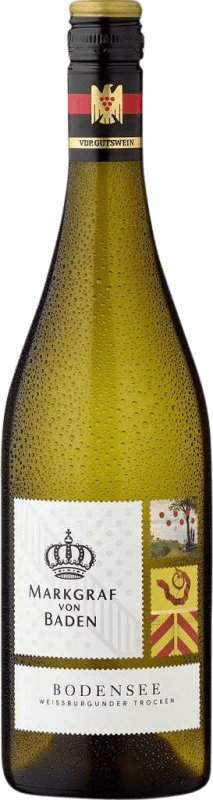 14,95 € Spedizione Gratuita | Vino Bianco Markgraf von Baden Trocken — Secco VDP Gutswein — Vino di Tenuta Baden Germania Pinot Bianco Bottiglia 75 cl