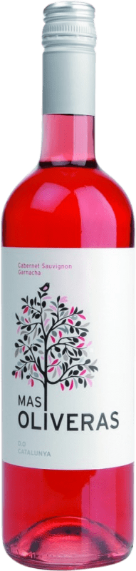 9,95 € Kostenloser Versand | Rosé-Wein Mas Oliveras Rosado D.O. Catalunya Katalonien Spanien Grenache, Cabernet Sauvignon Flasche 75 cl