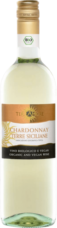 6,95 € Spedizione Gratuita | Vino Bianco Massucco TerrAmore I.G.T. Terre Siciliane Sicilia Italia Chardonnay 75 cl