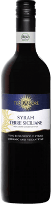 8,95 € Kostenloser Versand | Rotwein Massucco TerrAmore I.G.T. Terre Siciliane Sizilien Italien Syrah Flasche 75 cl