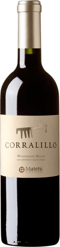 31,95 € Бесплатная доставка | Красное вино Matetic Corralillo Blend I.G. Valle de Casablanca Чили Syrah бутылка 75 cl