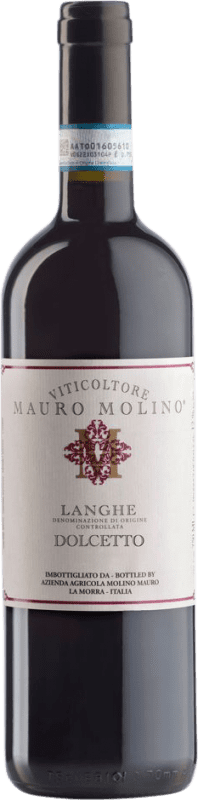 13,95 € Envio grátis | Vinho tinto Mauro Molino D.O.C. Langhe Piemonte Itália Dolcetto Garrafa 75 cl