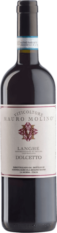 13,95 € Spedizione Gratuita | Vino Rosso Mauro Molino D.O.C. Langhe Piemonte Italia Dolcetto 75 cl