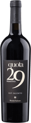 11,95 € 免费送货 | 红酒 MenhirSalento Quota 29 I.G.T. Salento 意大利 Primitivo 瓶子 75 cl