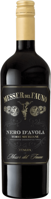 9,95 € 免费送货 | 红酒 Messer del Fauno D.O.C. Sicilia 西西里岛 意大利 Nero d'Avola 瓶子 75 cl