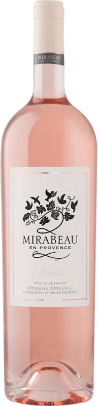 41,95 € 免费送货 | 玫瑰酒 Le Mirabeau Classic Rosé A.O.C. Côtes de Provence 法国 Grenache, Nebbiolo 瓶子 Magnum 1,5 L