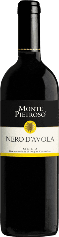 7,95 € Free Shipping | Red wine Monte Pietroso D.O.C. Sicilia Sicily Italy Nero d'Avola Bottle 75 cl