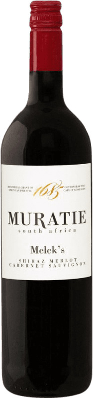 9,95 € 免费送货 | 红酒 Muratie Estate Melck's Blended Red I.G. Stellenbosch 斯泰伦博斯 南非 Merlot, Syrah, Cabernet Sauvignon 瓶子 75 cl