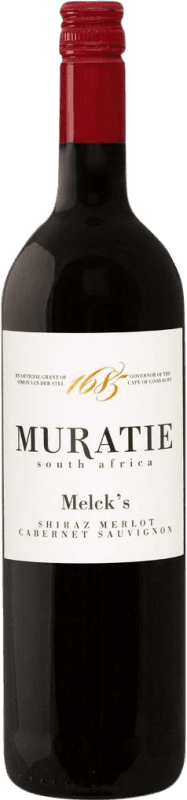 16,95 € Free Shipping | Red Wine Muratie Estate Melck's Blended I.G. Stellenbosch Stellenbosch South Africa Merlot, Syrah — Shiraz, Cabernet Sauvignon Bottle 75 cl