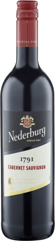 7,95 € 免费送货 | 红酒 Nederburg 1791 W.O. Western Cape Western Cape South Coast 南非 Cabernet Sauvignon 瓶子 75 cl