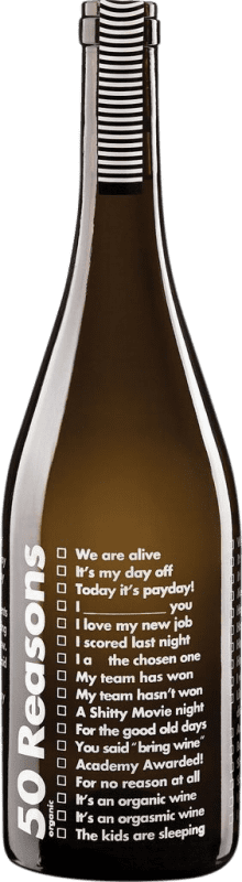 13,95 € Spedizione Gratuita | Vino Bianco Neleman 50 Reasons D.O. Valencia Comunità Valenciana Spagna Sauvignon Eco — Biologico Bottiglia 75 cl